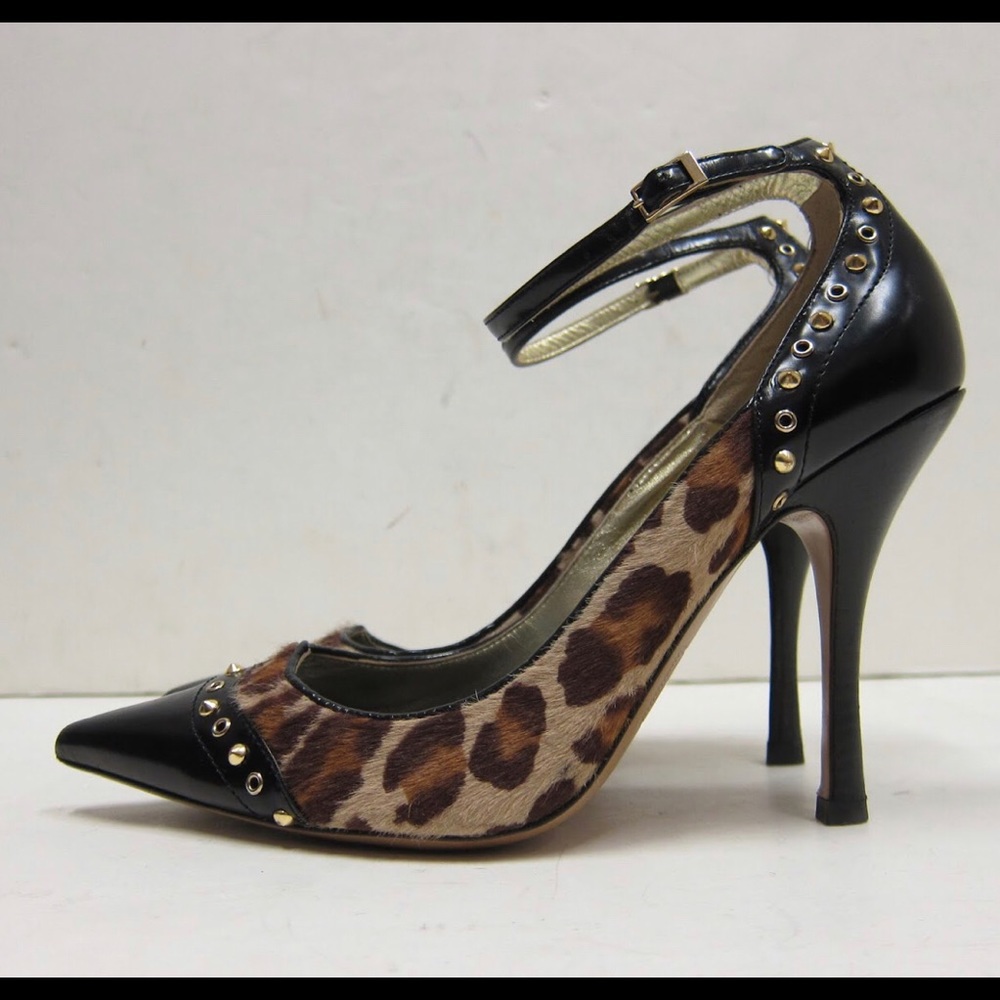 Dsquared2 Leopard Print Leather/Pony Hair Pumps - Picture 3 of 8